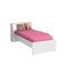 Quarto Completo de Solteiro com Cama e Guarda-Roupa 1225D Branco