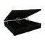 Base Box com Baú de Casal Queen Corino Preto (Bi partida)