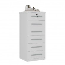 Cômoda 6 Gavetas com Fechadura 1343 Ilan Branca