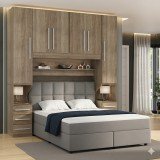 Guarda-roupa de Casal com espaço para Cama Box padrão 1220S Castanho
