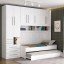 Quarto Completo de Solteiro com 2 Camas e Guarda-Roupa 1326E Carvalho Claro