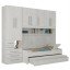 Quarto Completo de Solteiro com 2 Camas e Guarda-Roupa 1326E Carvalho Claro