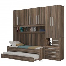 Quarto Completo de Solteiro com 2 Camas e Guarda-Roupa 1326D San Remo