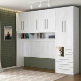 Quarto de Solteiro sem as Camas com Guarda-Roupa 1326SD Carvalho Claro