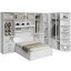 Guarda-Roupa com canto e Módulos Casal sem Cama 1222S Branco