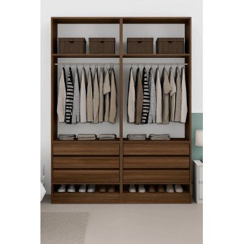 Guarda-Roupa Modular 4 Portas 6 Gavetas 1011 Ilan San Remo