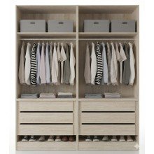 Guarda-Roupa Modular 4 Portas 6 Gavetas 1011 Ilan Carvalho