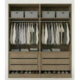 Guarda-Roupa Modular 4 Portas 6 Gavetas 1011 Ilan Castanho