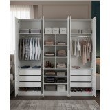 Guarda-Roupa Modular 6 Portas 9 Gavetas 1013 Ilan Branco