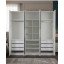 Guarda-Roupa Modular 6 Portas 9 Gavetas 1013 Ilan Branco