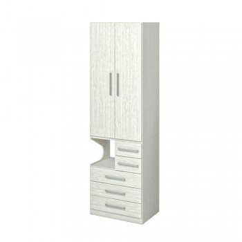 Guarda-Roupa De 2 Portas Com Mesa de Cabeceira 1224 Direito Carvalho Claro