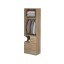Guarda-Roupa De 2 Portas Com Mesa de Cabeceira 1224 Direito Castanho