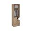 Guarda-Roupa De 2 Portas Com Mesa de Cabeceira 1224 Esquerdo Castanho