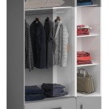 Kit Fechamento p/ Módulo 3 portas 1249 Com 2 Prateleiras Branco