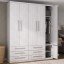 Guarda-Roupa 5 Portas 6 Gavetas Modular 1310 Ilan Carvalho