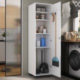 Armario Oganizador com 4 Prateleiras para Lavanderia 1333 Ilan Branco